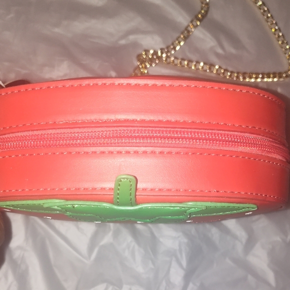 Red and Brown Crossbody Bag with Unique Design - Picture 6 of 8